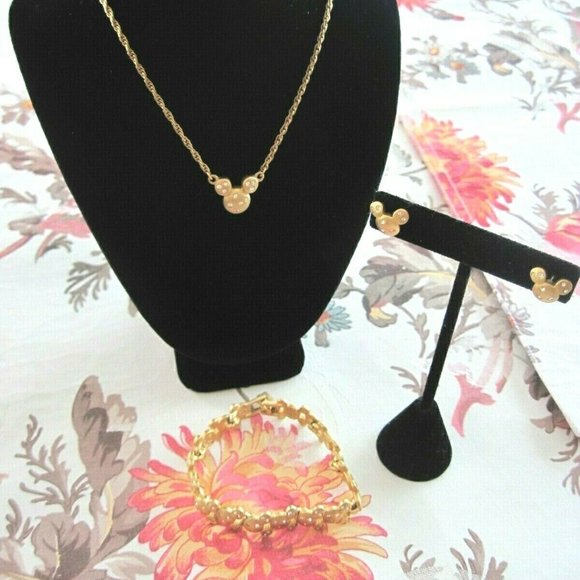 Swarovski/Disney Jewelry - Flash Sale Swarovski & Disney Mickey Mouse Necklace, Bracelet, Earrings RARE